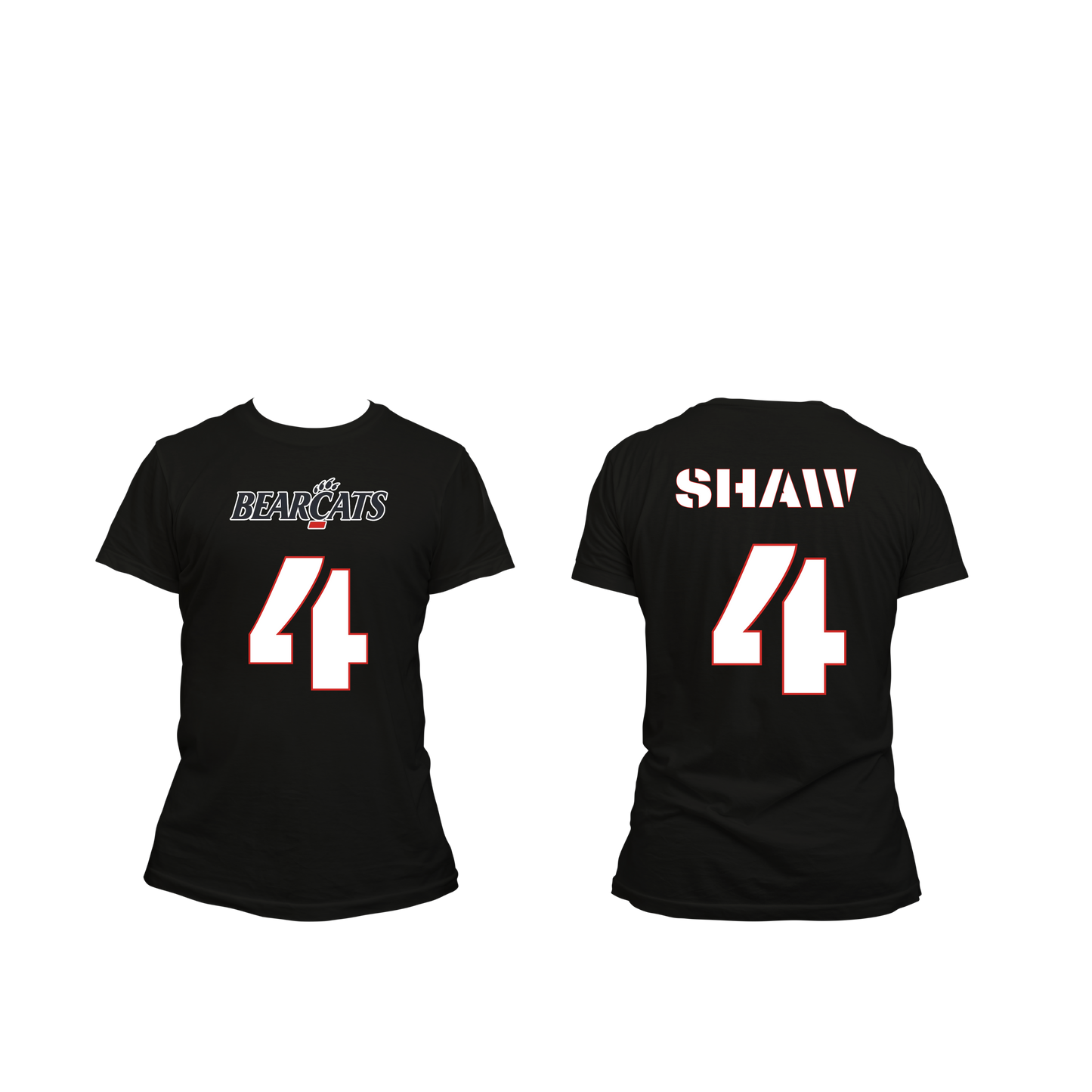 Personalized Bearcat Tee-Custom Name & Number